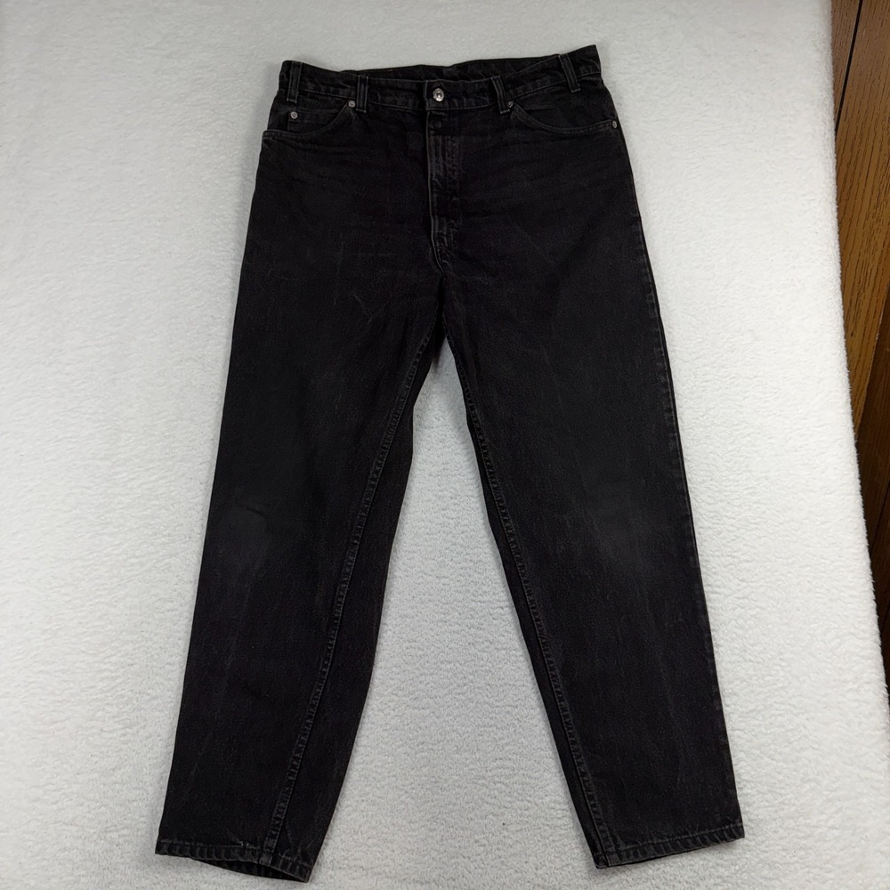 Vintage 1992 Levi's 550 Black Denim Jeans 38x30 (37x30) Black Tab Made USA 100%